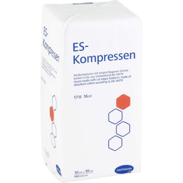 ES-KOMPRESSEN unsteril 10x10 cm 16fach 100 St.