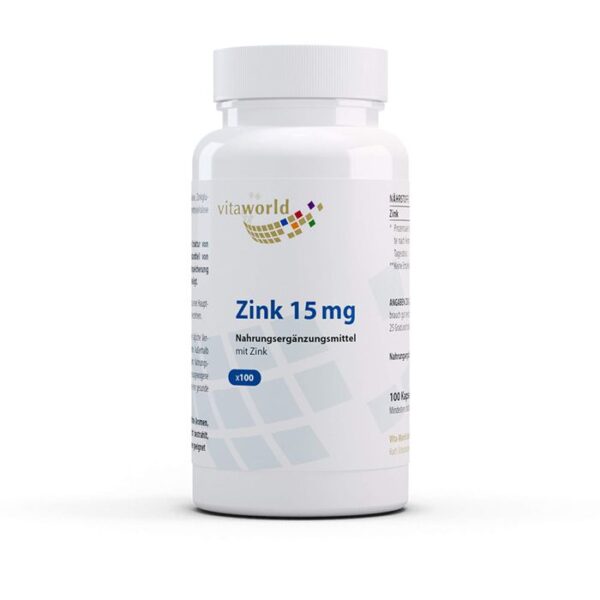 ZINK 15 mg Zinkgluconat Kapseln 100 St.