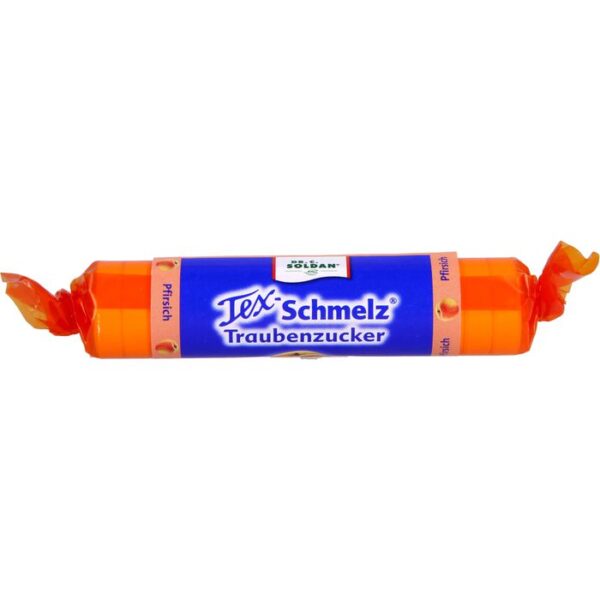 SOLDAN Tex Schmelz Traubenzucker Pfirsich Rolle 33 g