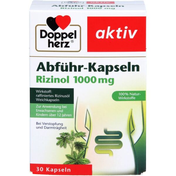 DOPPELHERZ Abführ-Kapseln Rizinol 1.000 mg 30 St.