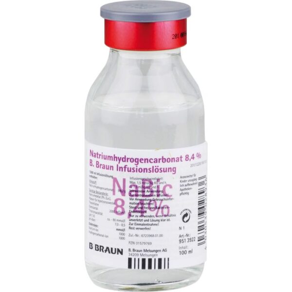 NATRIUMHYDROGENCARBONAT B.Braun 8,4% Glas 100 ml