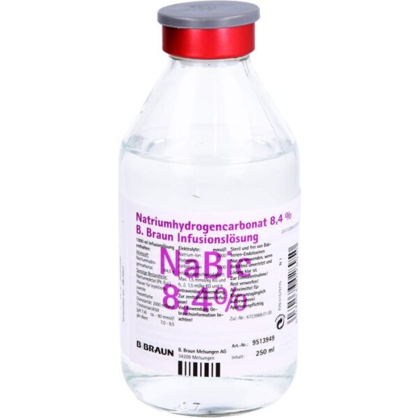 NATRIUMHYDROGENCARBONAT B.Braun 8,4% Glas 250 ml