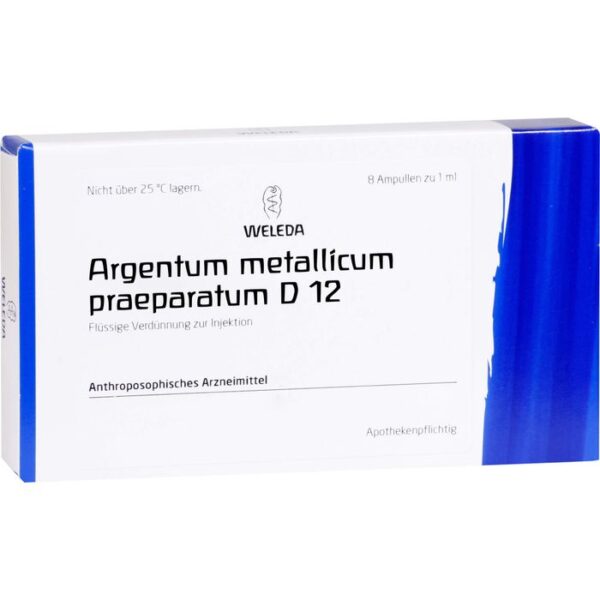 ARGENTUM METALLICUM praeparatum D 12 Ampullen 8 St.