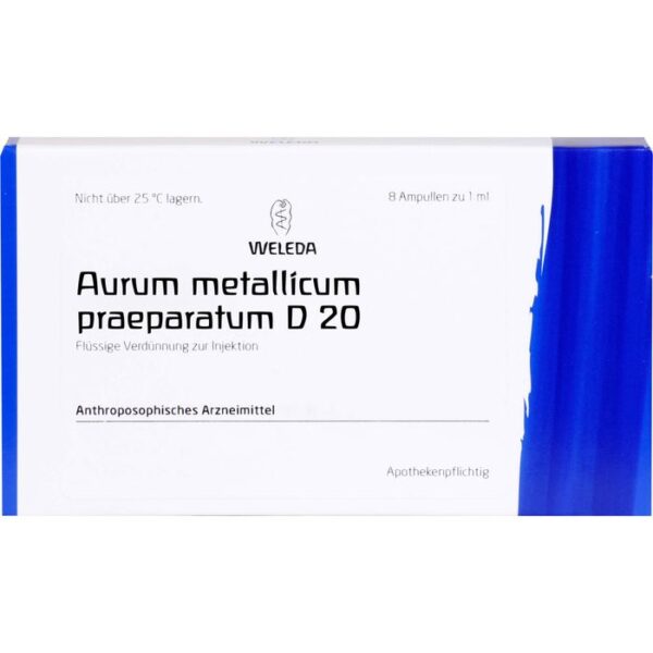 AURUM METALLICUM PRAEPARATUM D 20 Ampullen 8 St.