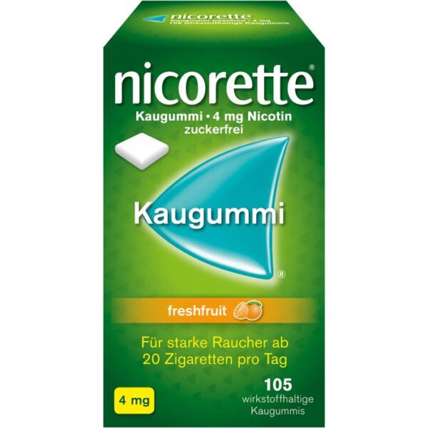 NICORETTE Kaugummi 4 mg freshfruit 105 St.