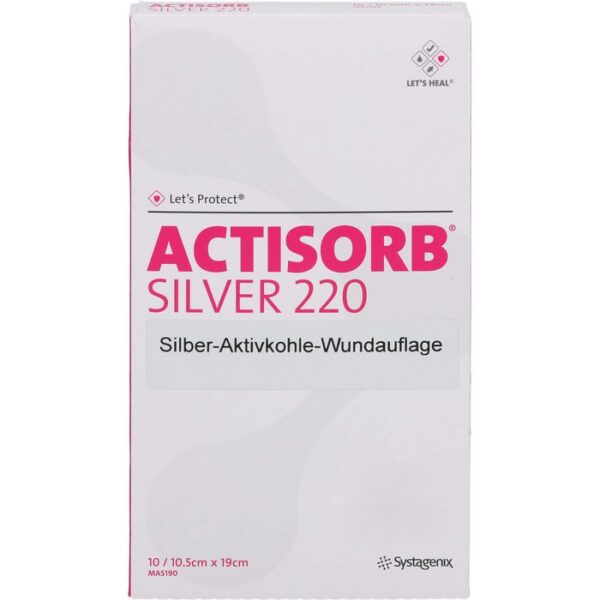 ACTISORB 220 Silver 10,5x19 cm steril Kompressen 10 St.