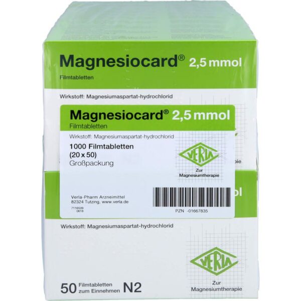 MAGNESIOCARD 2,5 mmol Filmtabletten 1000 St.