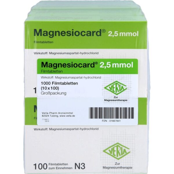 MAGNESIOCARD 2,5 mmol Filmtabletten 1000 St.