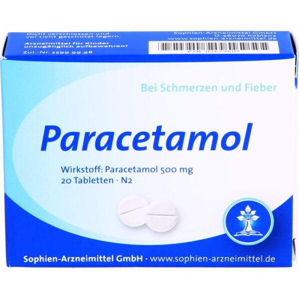 PARACETAMOL Sophien 500 Tabletten 20 St.