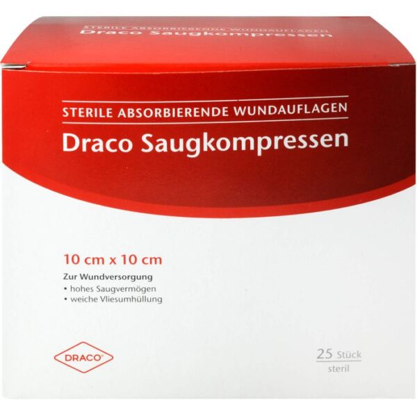 SAUGKOMPRESSEN steril 10x10 cm Draco 25 St.