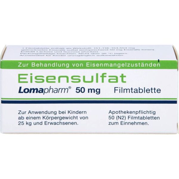 EISENSULFAT Lomapharm 50 mg Filmtabletten 50 St.