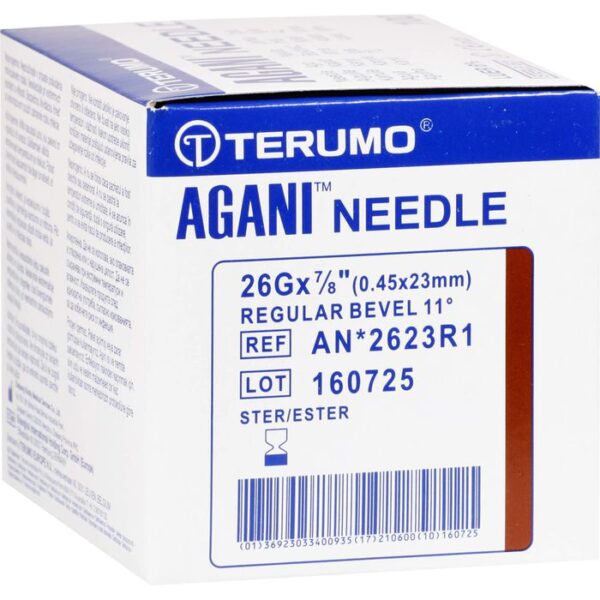 AGANI Kanüle 26 G 23 mm braun 100 St.