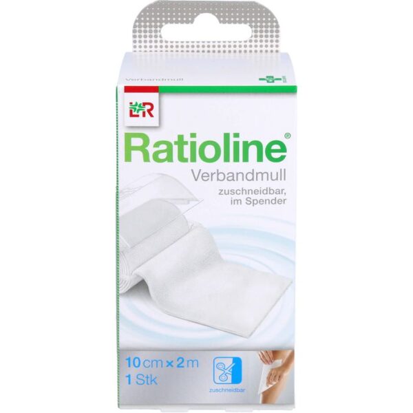 RATIOLINE acute Verbandmull 10 cmx2 m gerollt 1 St.