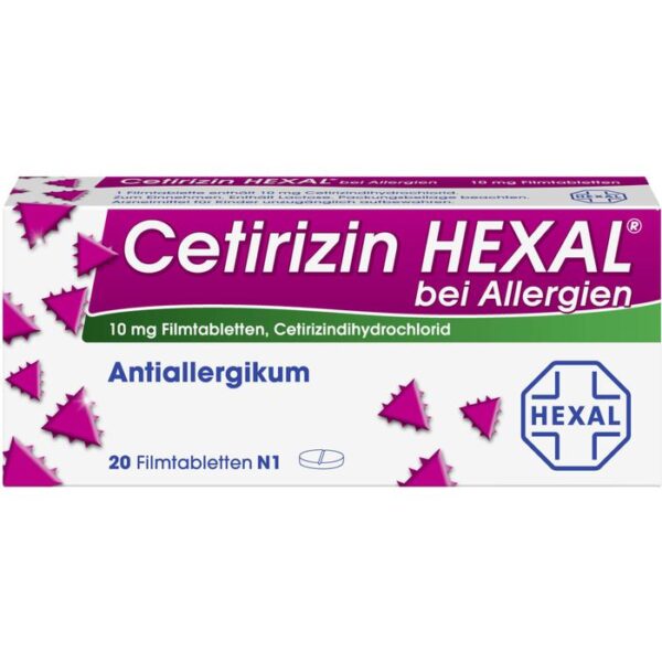 CETIRIZIN HEXAL Filmtabletten bei Allergien 20 St.