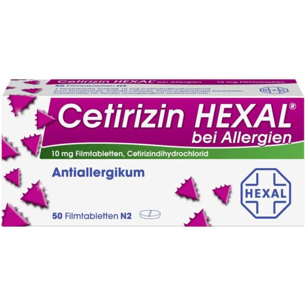 CETIRIZIN HEXAL Filmtabletten bei Allergien 50 St.