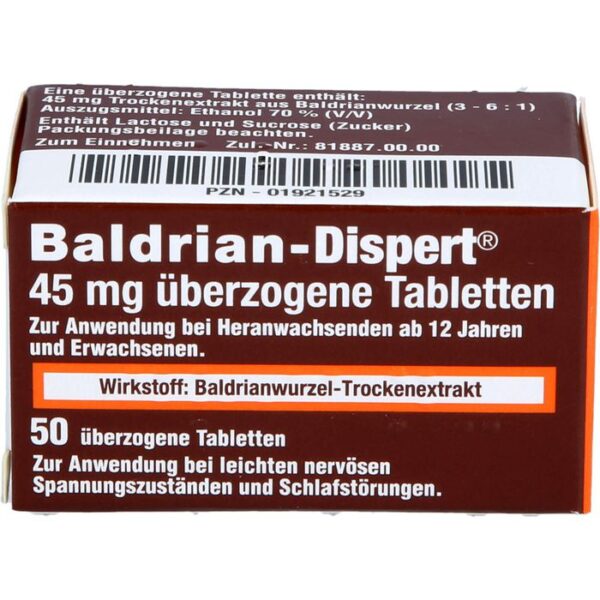 BALDRIAN DISPERT 45 mg überzogene Tabletten 50 St.