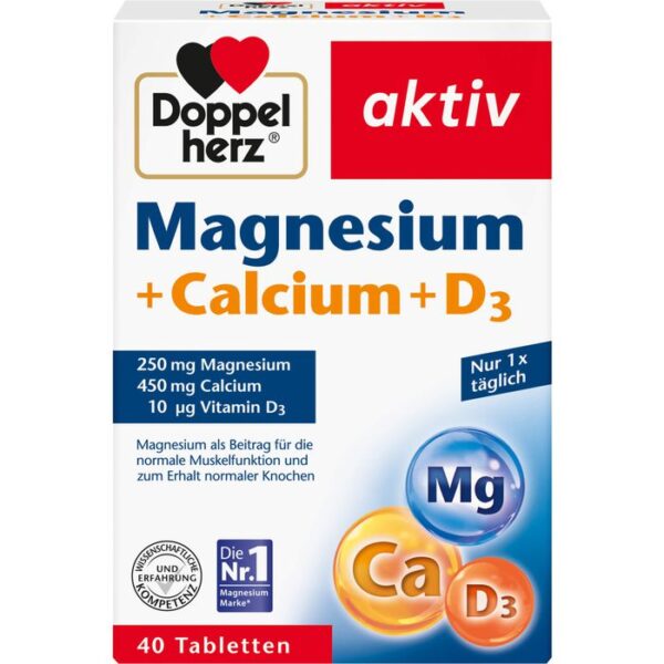 DOPPELHERZ Magnesium+Calcium+D3 Tabletten 40 St.