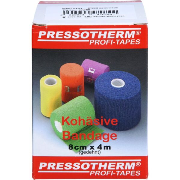 PRESSOTHERM Kohäsive Bandage 8 cmx4 m weiß 1 St.