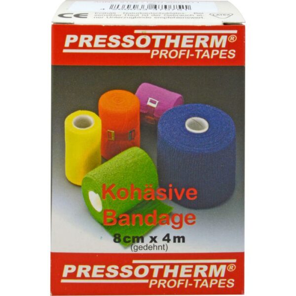 PRESSOTHERM Kohäsive Bandage 8 cmx4 m grün 1 St.