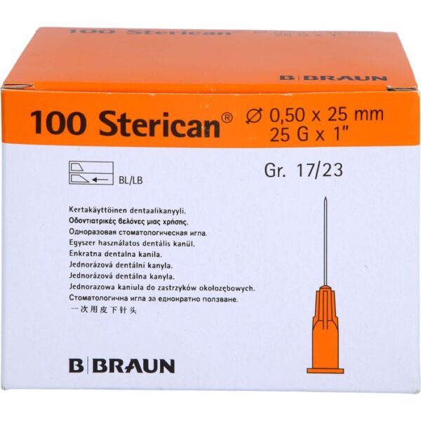 STERICAN Dentalkan.Luer 0,5x25 mm 100 St.