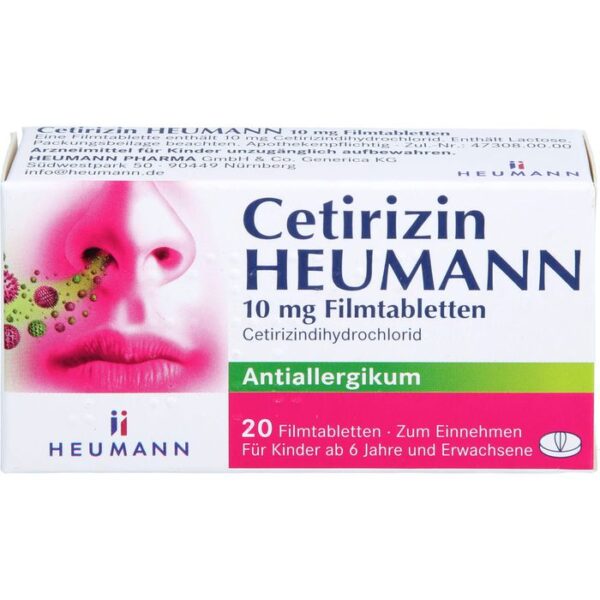 CETIRIZIN Heumann 10 mg Filmtabletten 20 St.