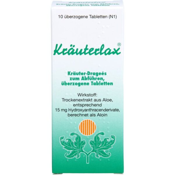 KRÄUTERLAX Dr.Henk 15 mg Kräuterdrag.z.Abführen 10 St.