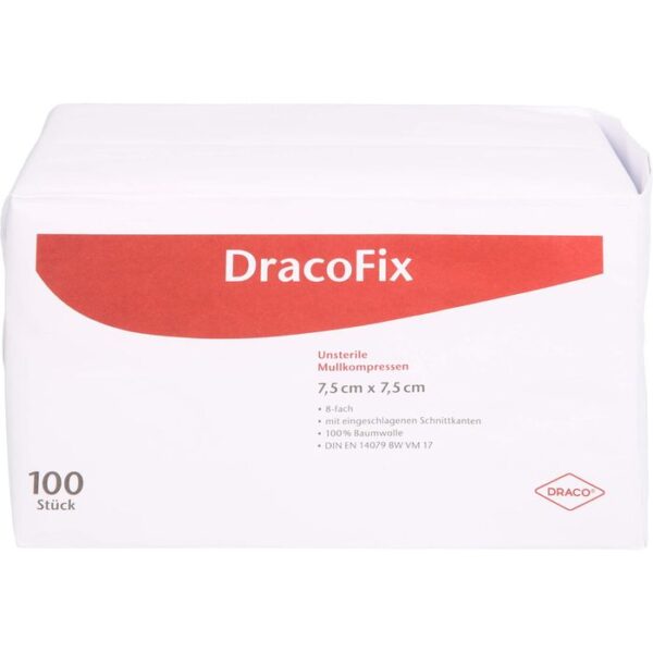 DRACOFIX OP-Kompressen 7,5x7,5 cm unsteril 8fach 100 St.