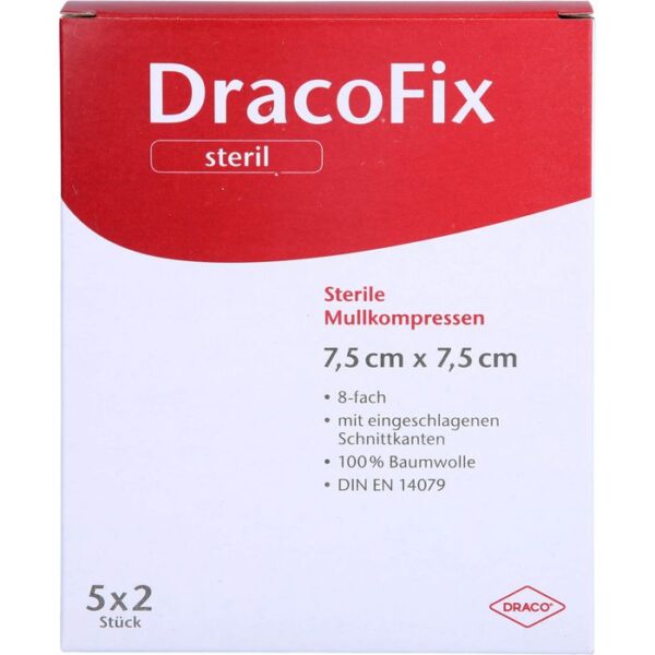 DRACOFIX PEEL Kompressen 7,5x7,5 cm steril 8fach 10 St.