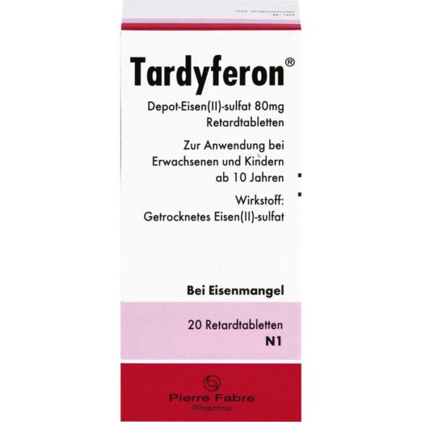 TARDYFERON Depot-Eisen(II)-sulfat 80 mg Retardtab. 20 St.