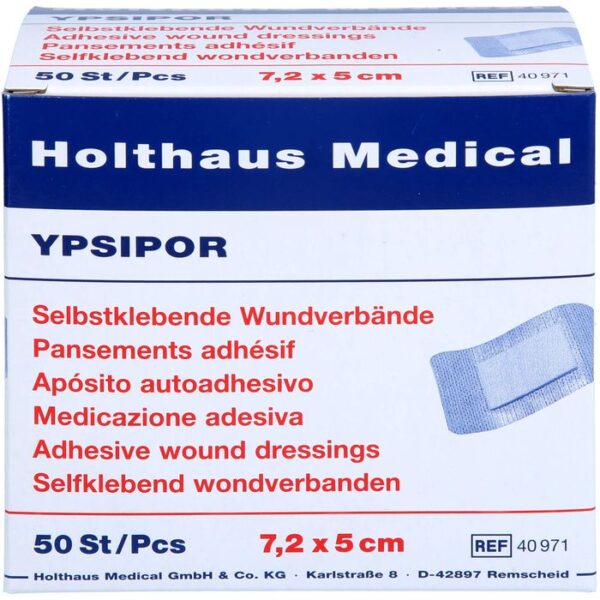 WUNDVERBAND steril YPSIPOR 5x7,2 cm 50 St.