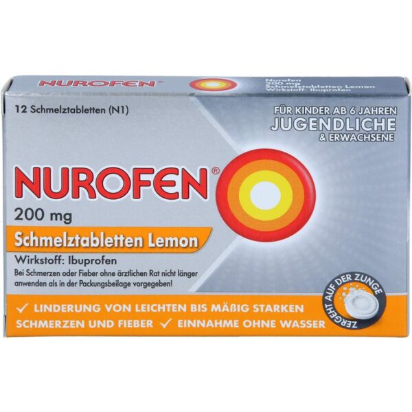 NUROFEN 200 mg Schmelztabletten Lemon 12 St.