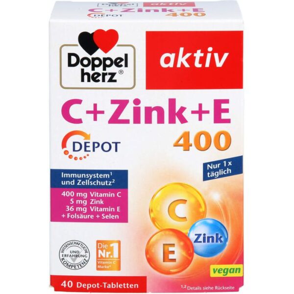 DOPPELHERZ C+Zink+E Depot Tabletten 40 St.