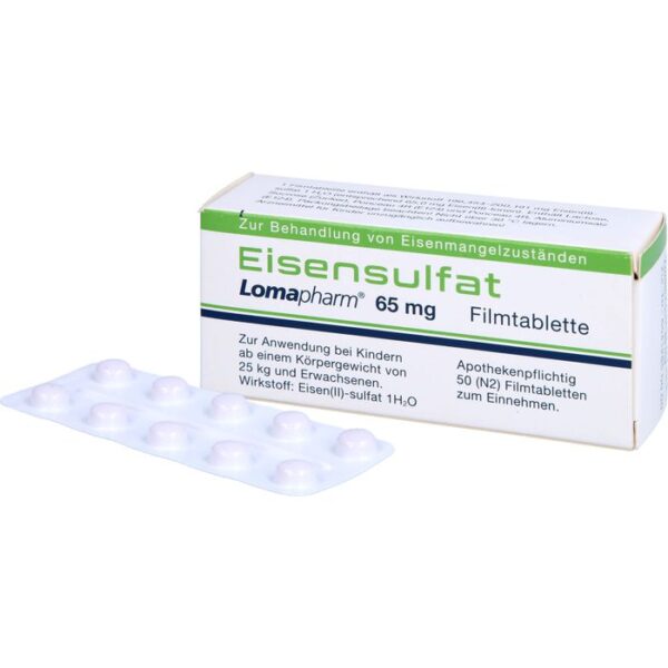 EISENSULFAT Lomapharm 65 mg überzogene Tab. 50 St.