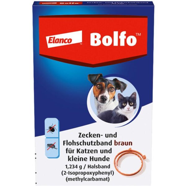 BOLFO Flohschutzband braun f.kleine Hunde/Katzen 1 St.