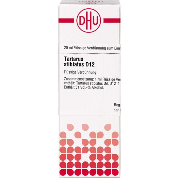 TARTARUS STIBIATUS D 12 Dilution 20 ml