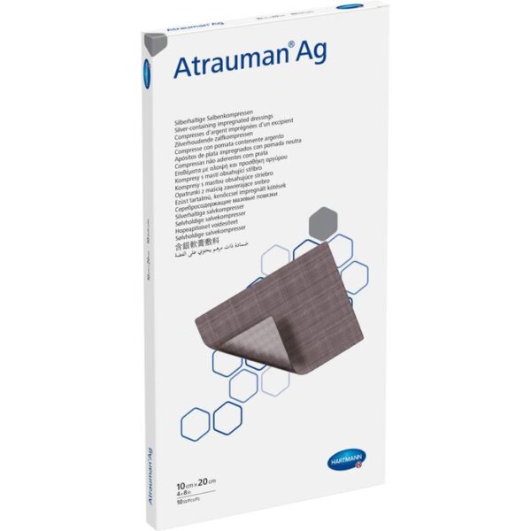 ATRAUMAN Ag 10x20 cm steril Kompressen 10 St.