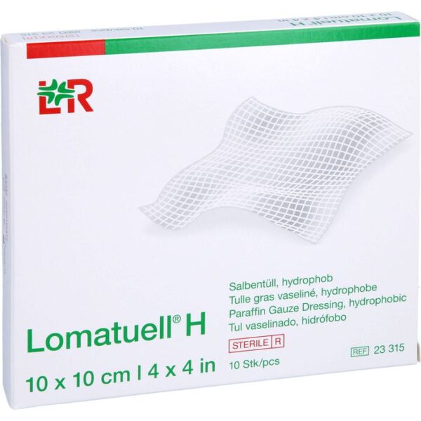 LOMATUELL H Salbentüll 10x10 cm steril 10 St.