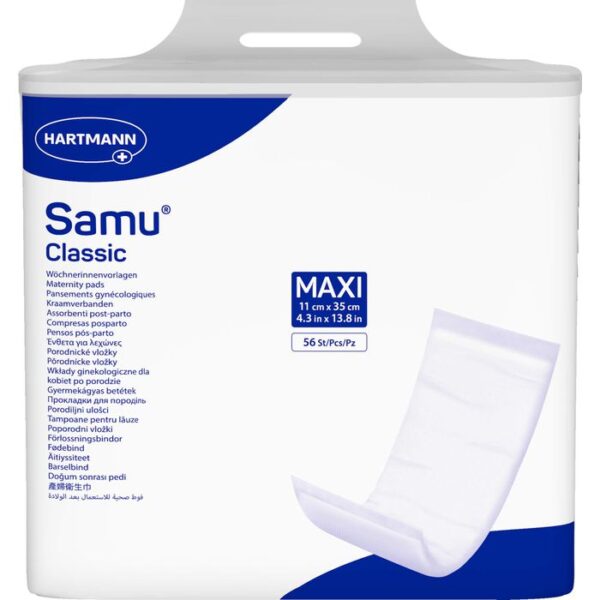 SAMU Wöchnerinnen Vorlagen Classic maxi 11x35 cm 56 St.