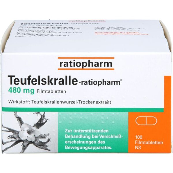 TEUFELSKRALLE-RATIOPHARM Filmtabletten 100 St.