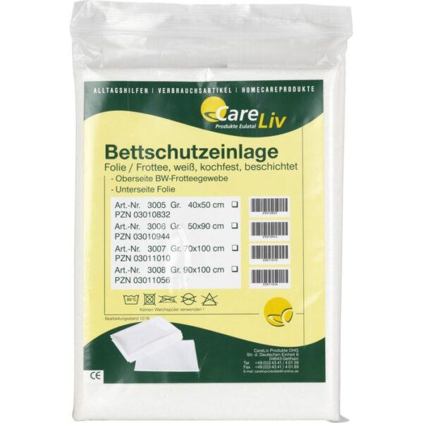 BETTSCHUTZEINLAGE Folie Frottee 70x100 cm 1 St.