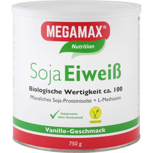 MEGAMAX Soja Eiweiß Vanille Pulver 750 g