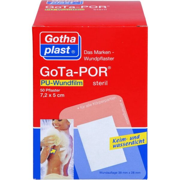 GOTA-POR PU Wundfilm 7,2x5 cm steril Pflaster 50 St.