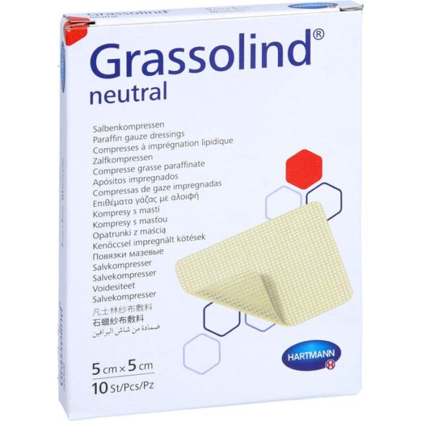 GRASSOLIND Salbenkompressen 5x5 cm steril 10 St.