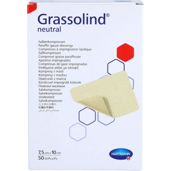 GRASSOLIND Salbenkompressen 7,5x10 cm steril 50 St.