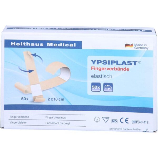 FINGERVERBAND YPSIPLAST elastisch 2x18 cm haut 50 St.