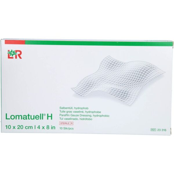 LOMATUELL H Salbentüll 10x20 cm steril 10 St.