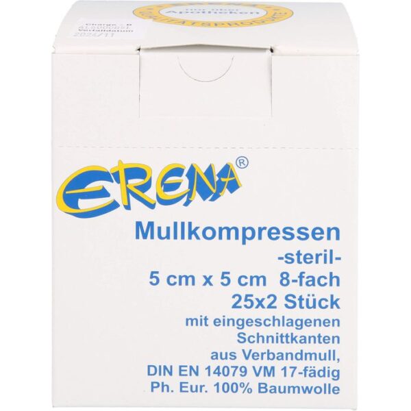 ERENA Mullkompr.5x5 cm steril 8fach 50 St.