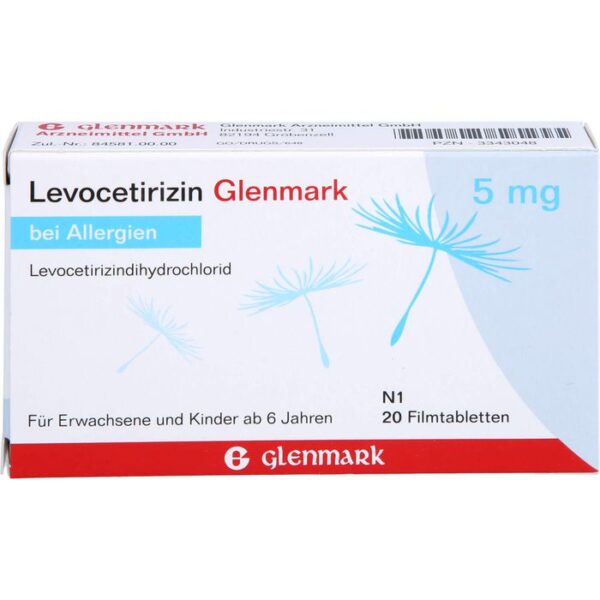 LEVOCETIRIZIN Glenmark 5 mg Filmtabletten 20 St.