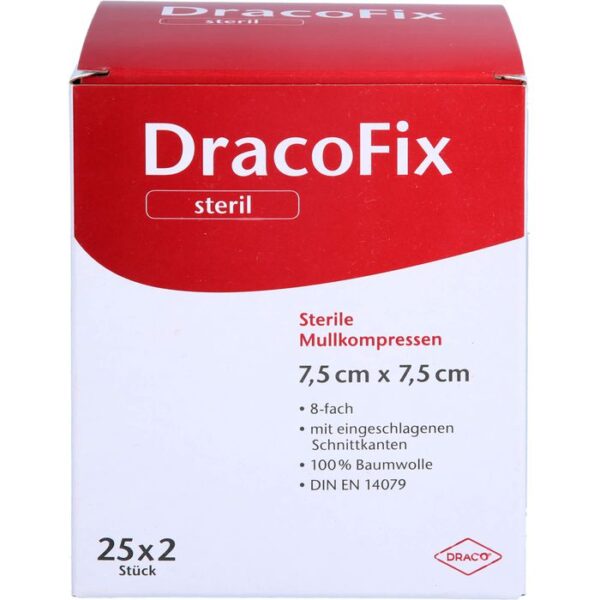 DRACOFIX PEEL Kompressen 7,5x7,5 cm steril 8fach 50 St.