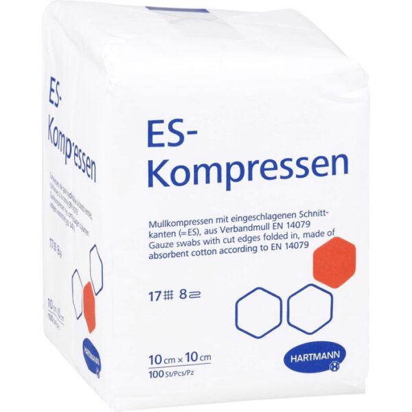 ES-KOMPRESSEN unsteril 10x10 cm 8fach 100 St.